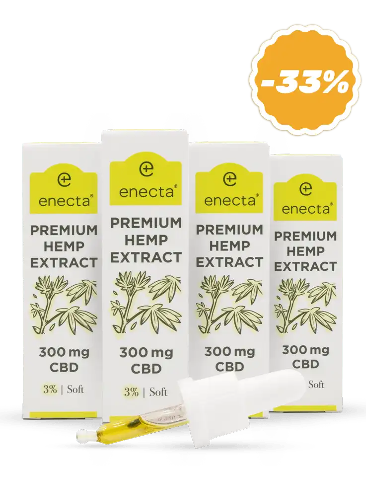 4 pack 10 ml Premium Hemp 3% CBD oil – Enecta