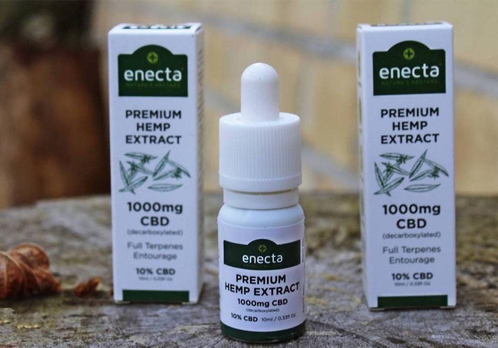 Enecta CBD oil, in fact, is available in three different concentrations of cannabidiol