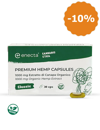 Capsule di CBD con estratto di canapa premium