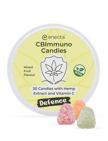 Immune support gummies with hemp extract and vitamin C