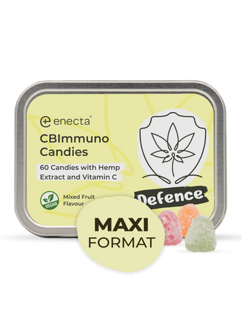 Immune support gummies with hemp extract and vitamin C