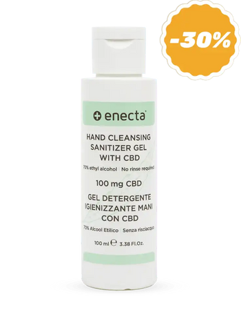 Gel igienizzante per le mani con CBD